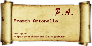 Prasch Antonella névjegykártya